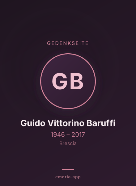 Gedenkportrait von Guido Vittorino Baruffi