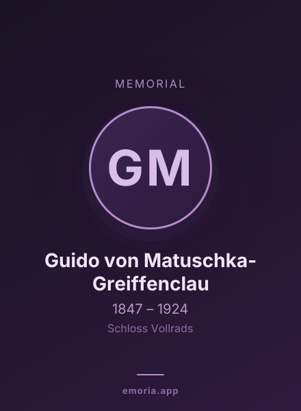 Memorial portrait of Guido von Matuschka-Greiffenclau
