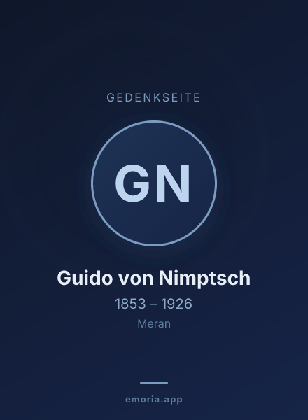 Gedenkportrait von Guido von Nimptsch