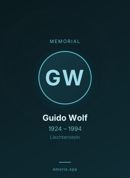 Memorial portrait of Guido Wolf