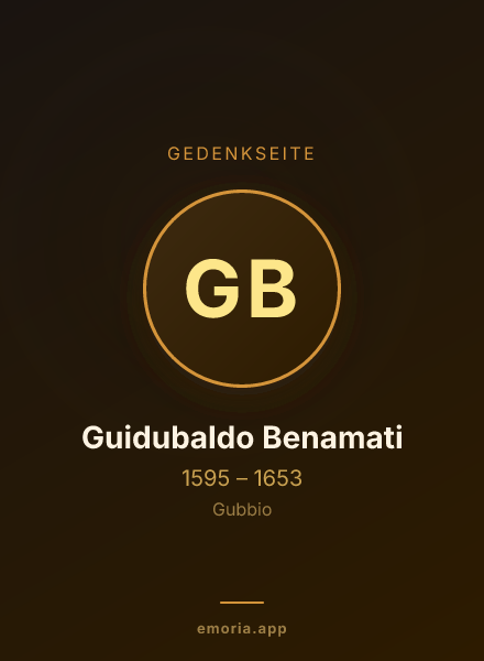Gedenkportrait von Guidubaldo Benamati