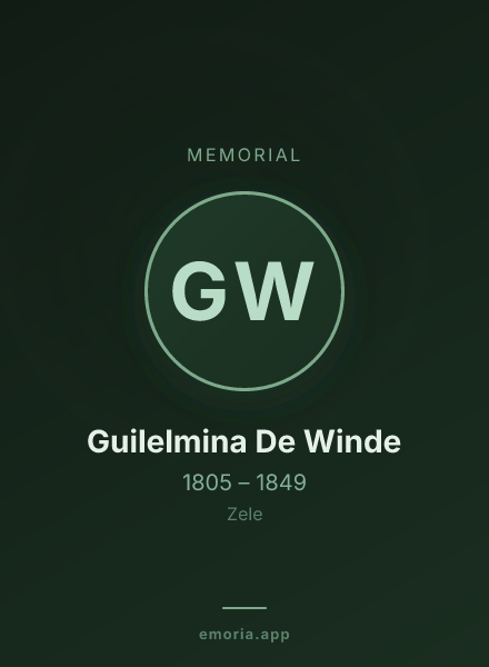 Memorial portrait of Guilelmina De Winde