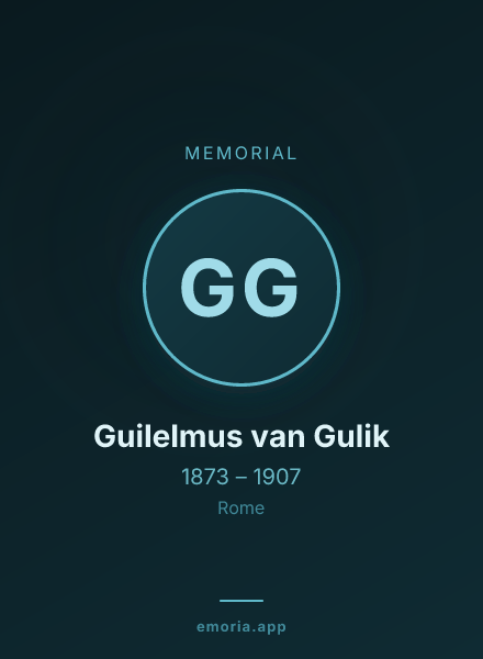 Memorial portrait of Guilelmus van Gulik