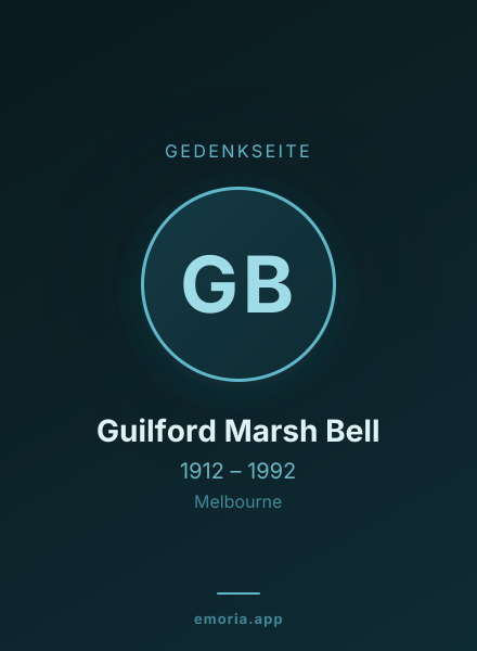 Gedenkportrait von Guilford Marsh Bell