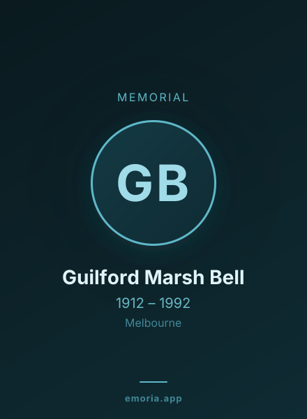 Memorial portrait of Guilford Marsh Bell