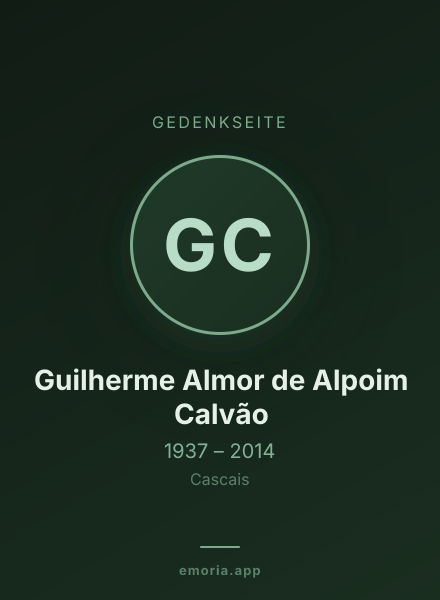 Gedenkportrait von Guilherme Almor de Alpoim Calvão