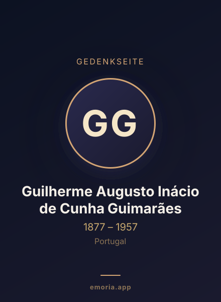 Gedenkportrait von Guilherme Augusto Inácio de Cunha Guimarães