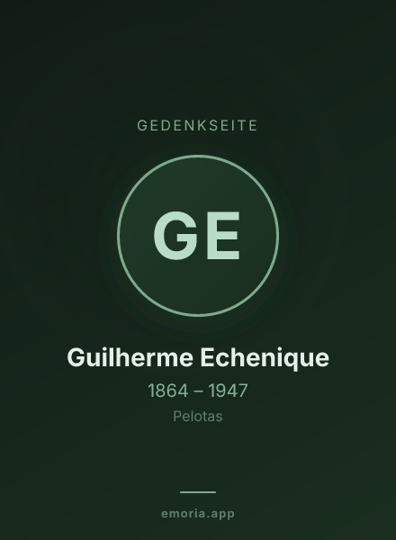 Gedenkportrait von Guilherme Echenique