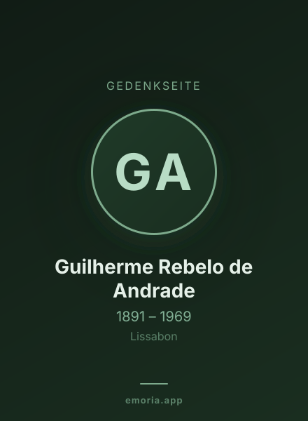 Gedenkportrait von Guilherme Rebelo de Andrade