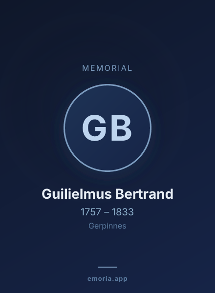 Memorial portrait of Guilielmus Bertrand
