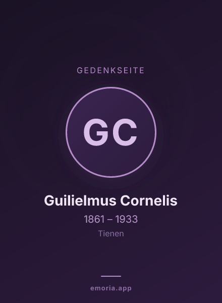 Gedenkportrait von Guilielmus Cornelis