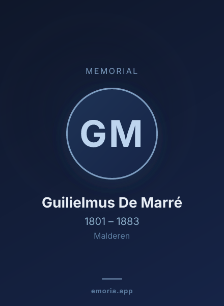 Memorial portrait of Guilielmus De Marré