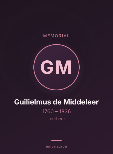 Memorial portrait of Guilielmus de Middeleer