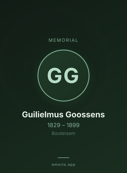 Memorial portrait of Guilielmus Goossens