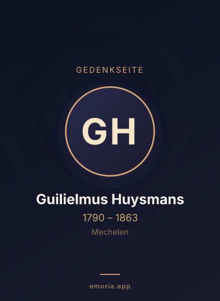 Gedenkportrait von Guilielmus Huysmans