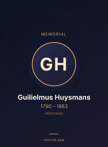 Memorial portrait of Guilielmus Huysmans