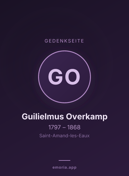 Gedenkportrait von Guilielmus Overkamp