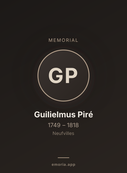 Memorial portrait of Guilielmus Piré