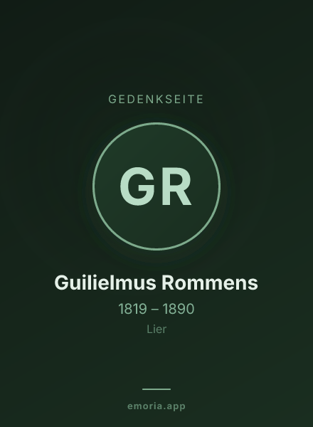 Gedenkportrait von Guilielmus Rommens