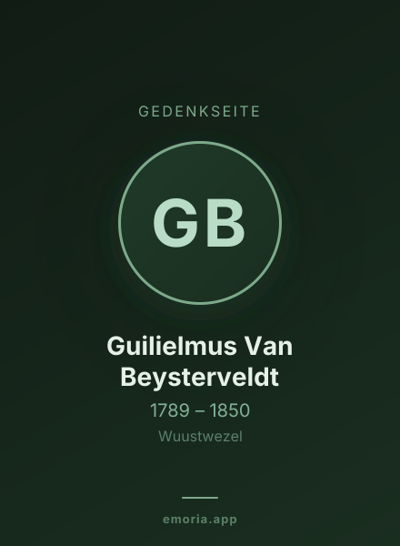Gedenkportrait von Guilielmus Van Beysterveldt