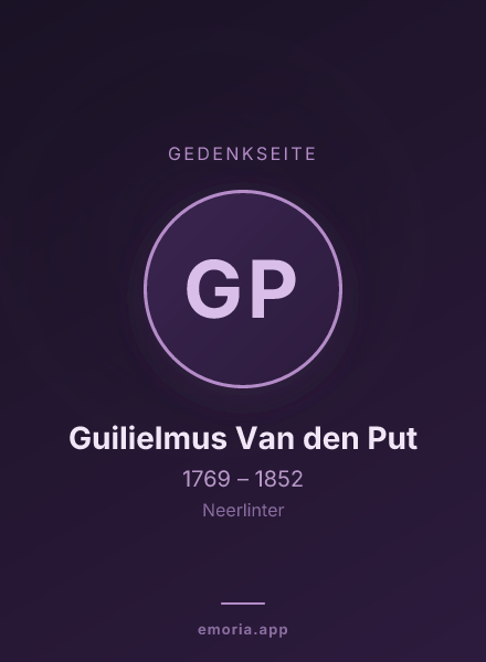 Gedenkportrait von Guilielmus Van den Put