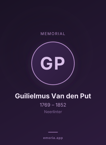 Memorial portrait of Guilielmus Van den Put