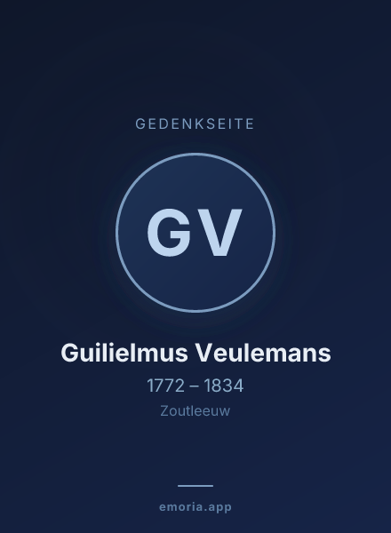 Gedenkportrait von Guilielmus Veulemans
