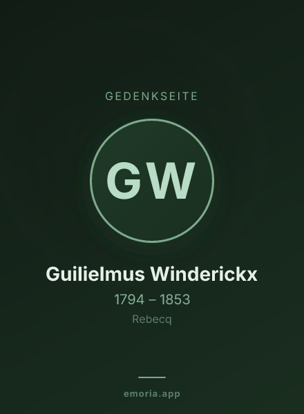 Gedenkportrait von Guilielmus Winderickx