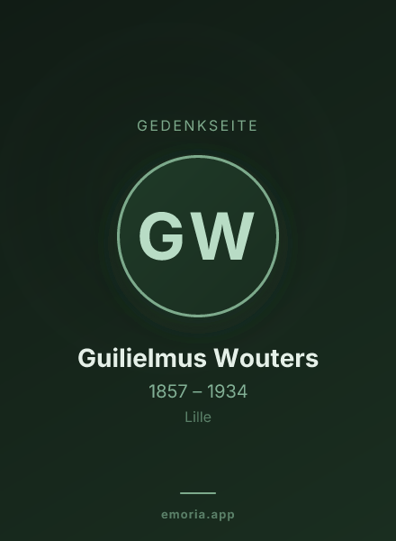 Gedenkportrait von Guilielmus Wouters