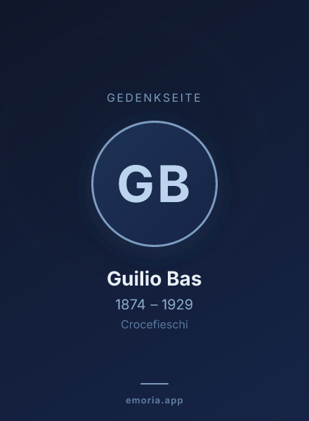 Gedenkportrait von Guilio Bas