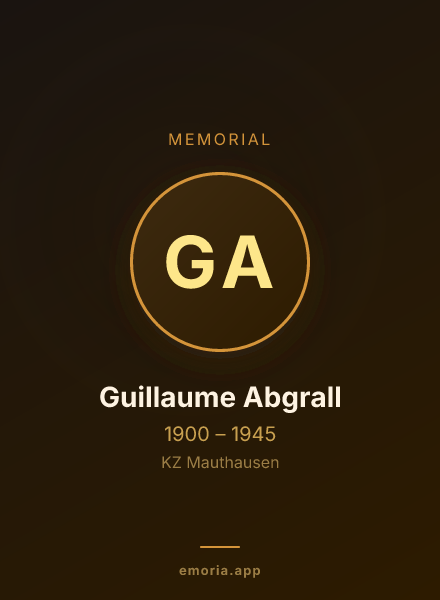 Memorial portrait of Guillaume Abgrall