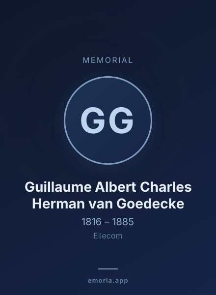 Memorial portrait of Guillaume Albert Charles Herman van Goedecke