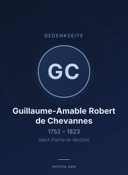 Gedenkportrait von Guillaume-Amable Robert de Chevannes