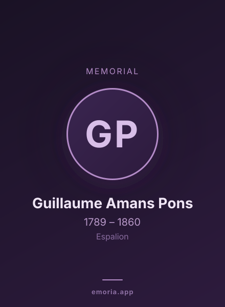 Memorial portrait of Guillaume Amans Pons