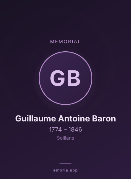 Memorial portrait of Guillaume Antoine Baron
