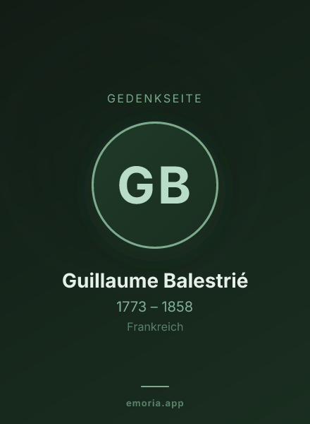 Gedenkportrait von Guillaume Balestrié