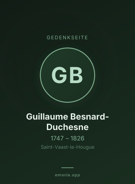 Gedenkportrait von Guillaume Besnard-Duchesne