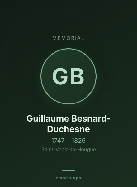 Memorial portrait of Guillaume Besnard-Duchesne