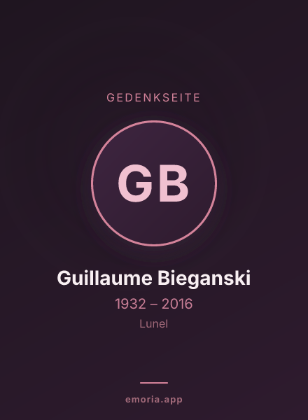 Gedenkportrait von Guillaume Bieganski
