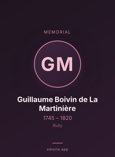 Memorial portrait of Guillaume Boivin de La Martinière