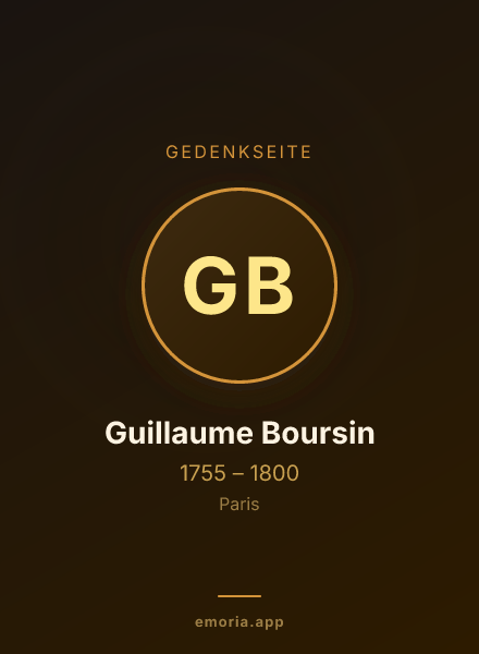 Gedenkportrait von Guillaume Boursin