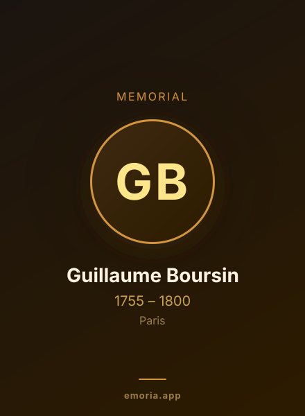 Memorial portrait of Guillaume Boursin