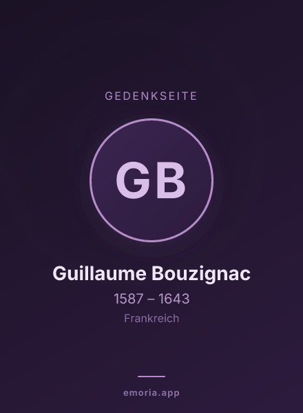 Gedenkportrait von Guillaume Bouzignac
