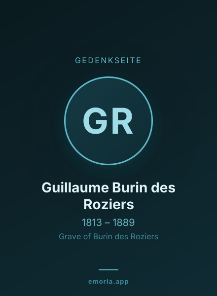 Gedenkportrait von Guillaume Burin des Roziers
