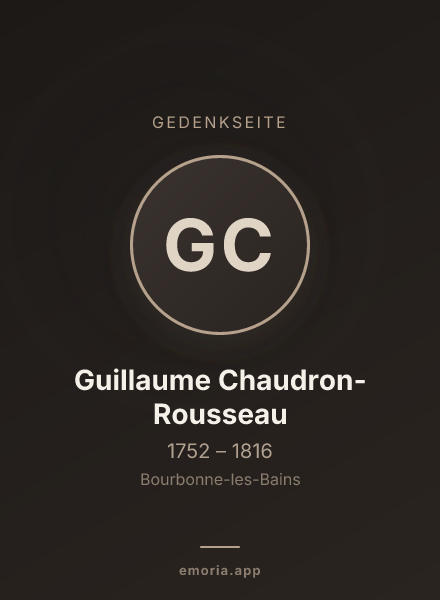 Gedenkportrait von Guillaume Chaudron-Rousseau