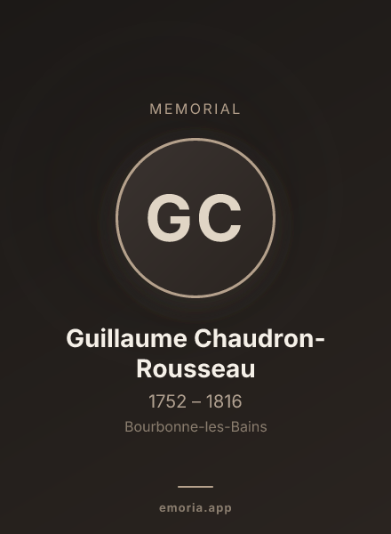 Memorial portrait of Guillaume Chaudron-Rousseau