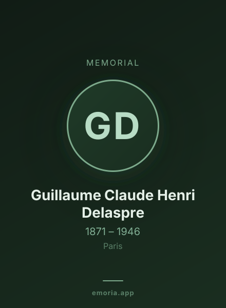 Memorial portrait of Guillaume Claude Henri Delaspre
