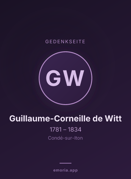 Gedenkportrait von Guillaume-Corneille de Witt