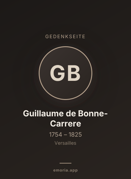 Gedenkportrait von Guillaume de Bonne-Carrere