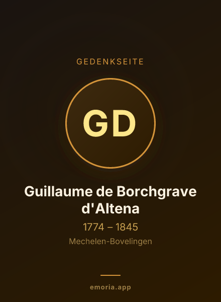 Gedenkportrait von Guillaume de Borchgrave d'Altena